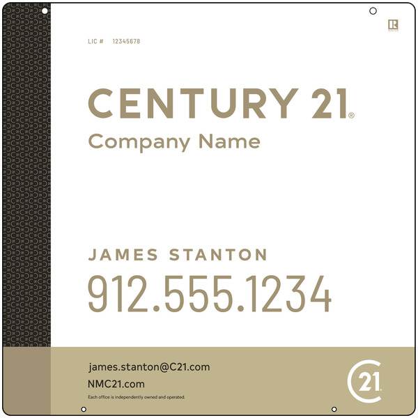 Steel Hanging Panel 24x24 DF - Century 21 | Lowen Sign