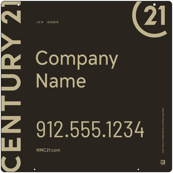 Aluminum Composite Hanging Panel 24x24 DF - Century 21 | Lowen Sign
