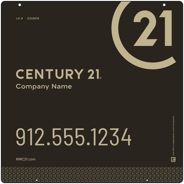 Reflective Hanging Panel 24x24 Aluminum Composite Heritage  - Century 21 | Lowen Sign