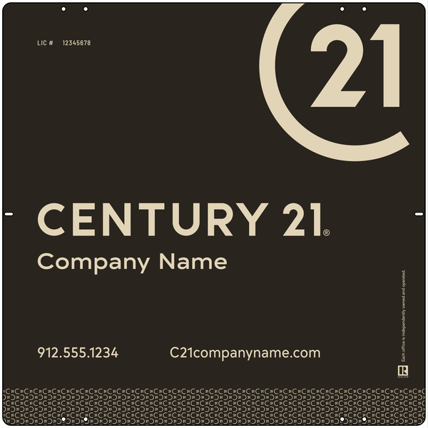 Steel Yard Sign Panel 24x24 DF - Century 21 | Lowen Sign