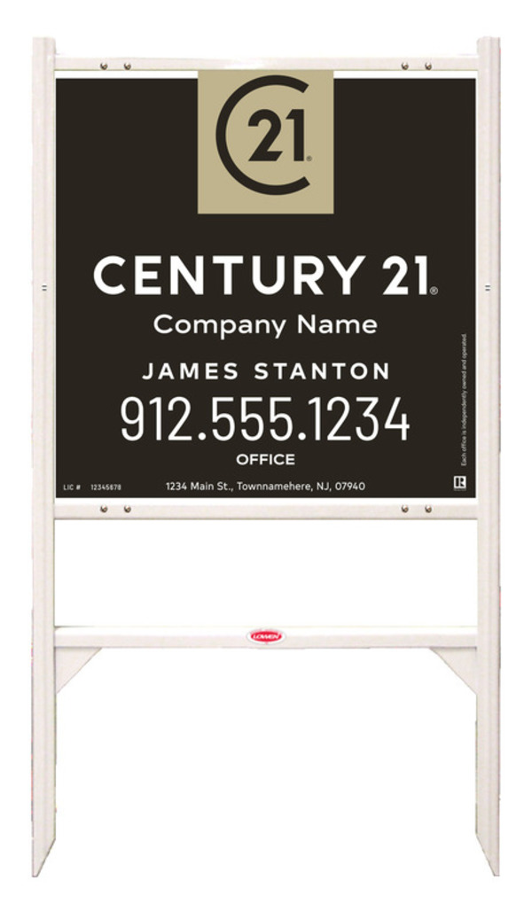 Gibraltar Frame 24x24 Steel Agent Office White - Century 21 | Lowen Sign