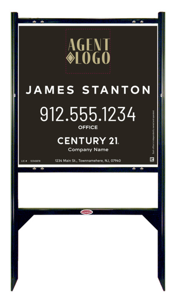 Gibraltar Frame 24x24 Steel Agent Logo Centric - Century 21 | Lowen Sign