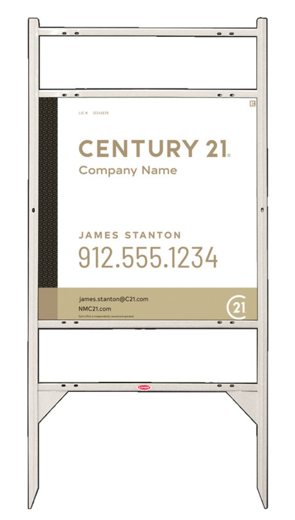 Thor Frame 24x24 Steel White Standard - Century 21 | Lowen Sign