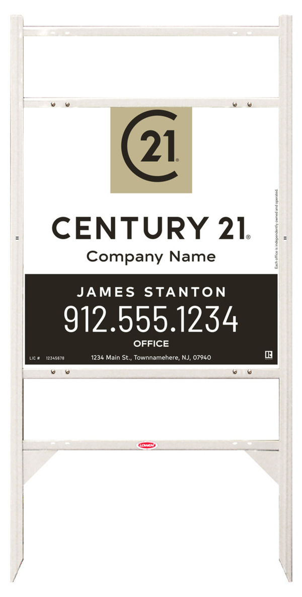 Thor Frame 24x24 Steel Agent Property White - Century 21 | Lowen Sign