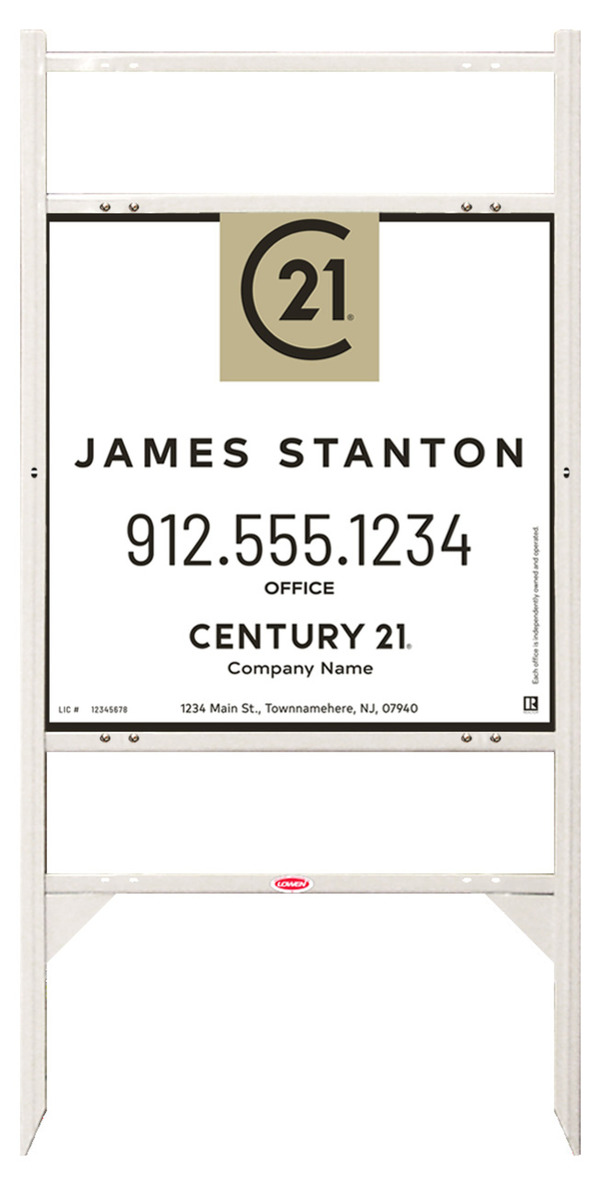 Thor Frame 24x24 Steel Agent Centric Office White - Century 21 | Lowen Sign