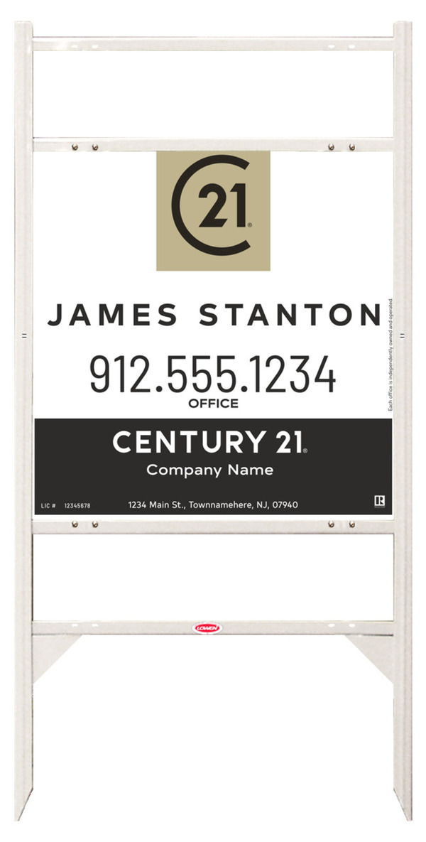 Thor Frame 24x24 Steel Agent Centric Property White - Century 21 | Lowen Sign