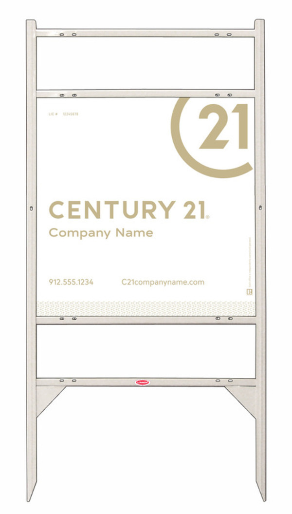 Thor Frame 24x24 Steel White  - Century 21 | Lowen Sign