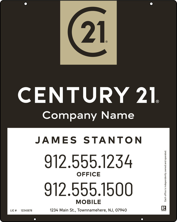 Steel Agent Hanging Panel 30x24 - Century 21 | Lowen Sign