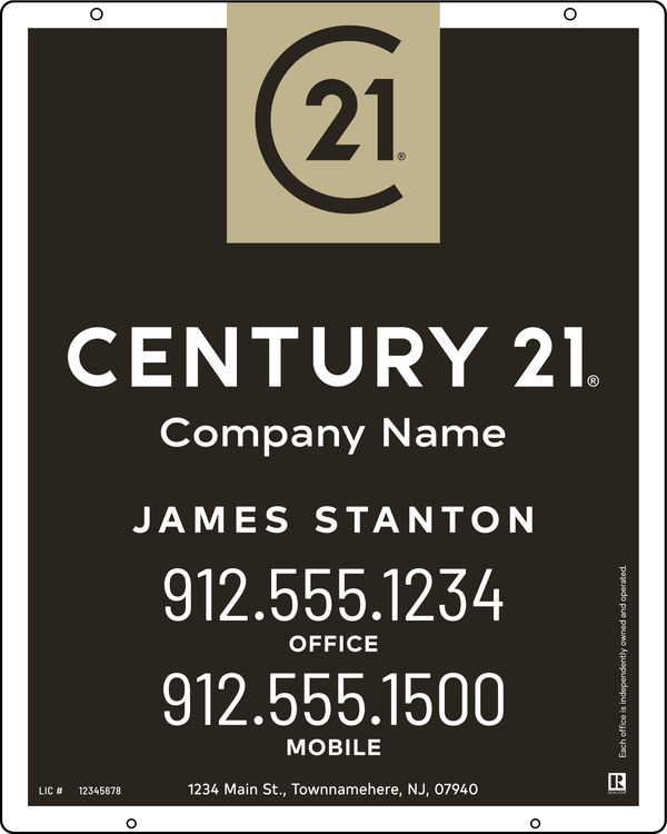 Steel Agent Hanging Panel 30x24 - Century 21 | Lowen Sign