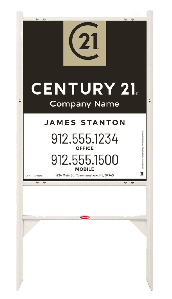 Gibraltar Frame 30x24 Steel Agent Sales White - Century 21 | Lowen Sign