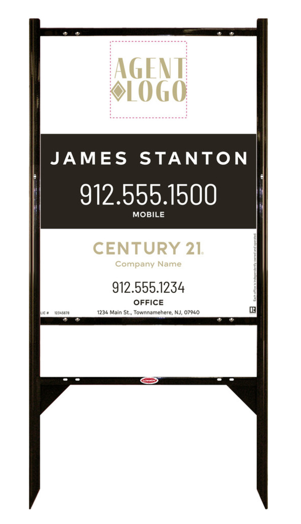 Gibraltar Frame 30x24 Steel Agent Logo Centric - Century 21 | Lowen Sign