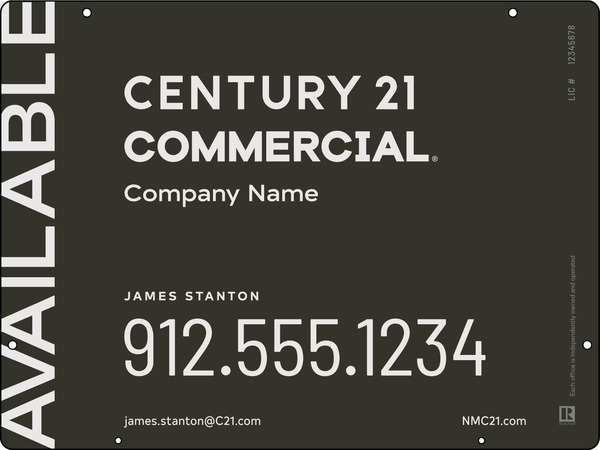 Century 21 Commercial Agent Hanging Panel 18x24 Steel - C21