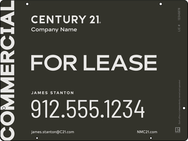 Century 21 Commercial Agent Hanging Panel 18x24 Steel - C21