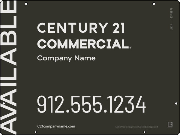 Century 21 Commercial Office Hanging Panel 18x24 Steel - C21