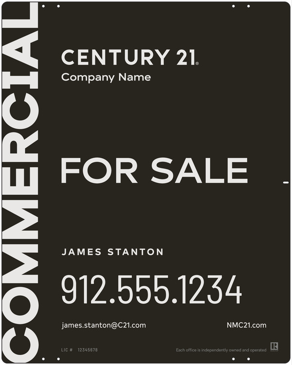 Century 21 Commercial Agent Panel 30x24 Steel - C21 | Lowen Sign