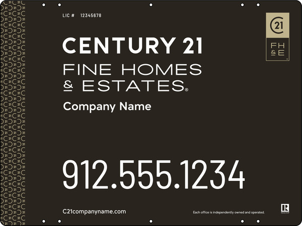 Steel Yard Sign Panel 18x24 DF - Century 21 | Lowen Sign