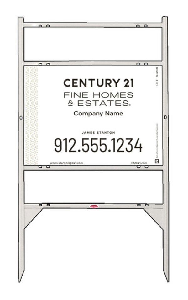 Thor Frame 18x24 Steel Dual Rider White - Century 21 | Lowen Sign
