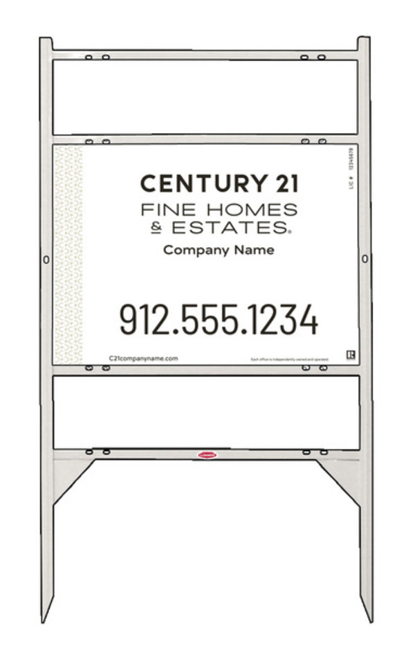 Thor Frame 18x24 Steel Dual Rider White  - Century 21 | Lowen Sign