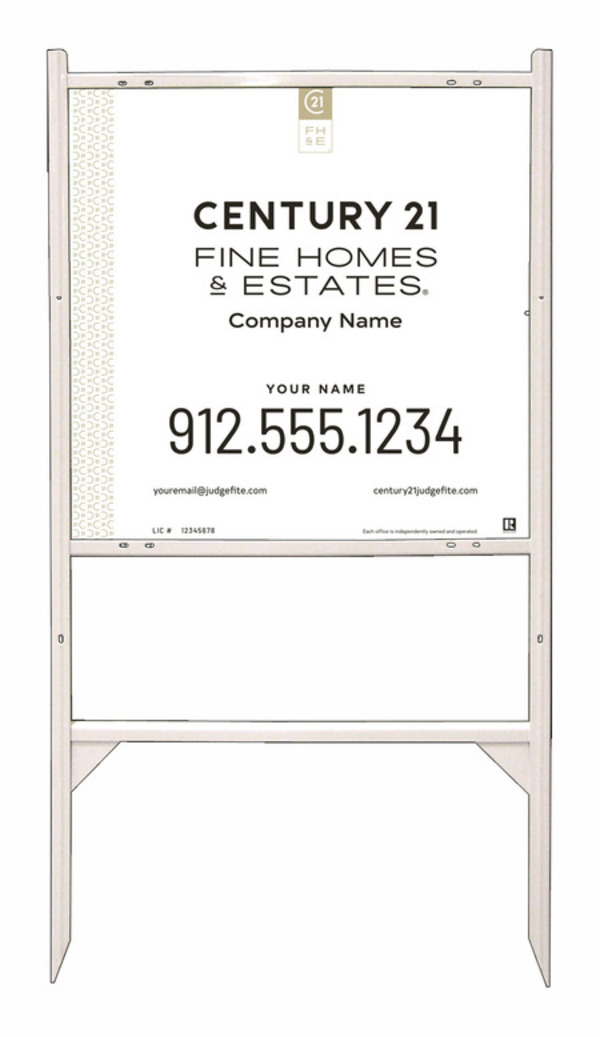 Gibraltar Frame 24x24 Steel White - Century 21 | Lowen Sign