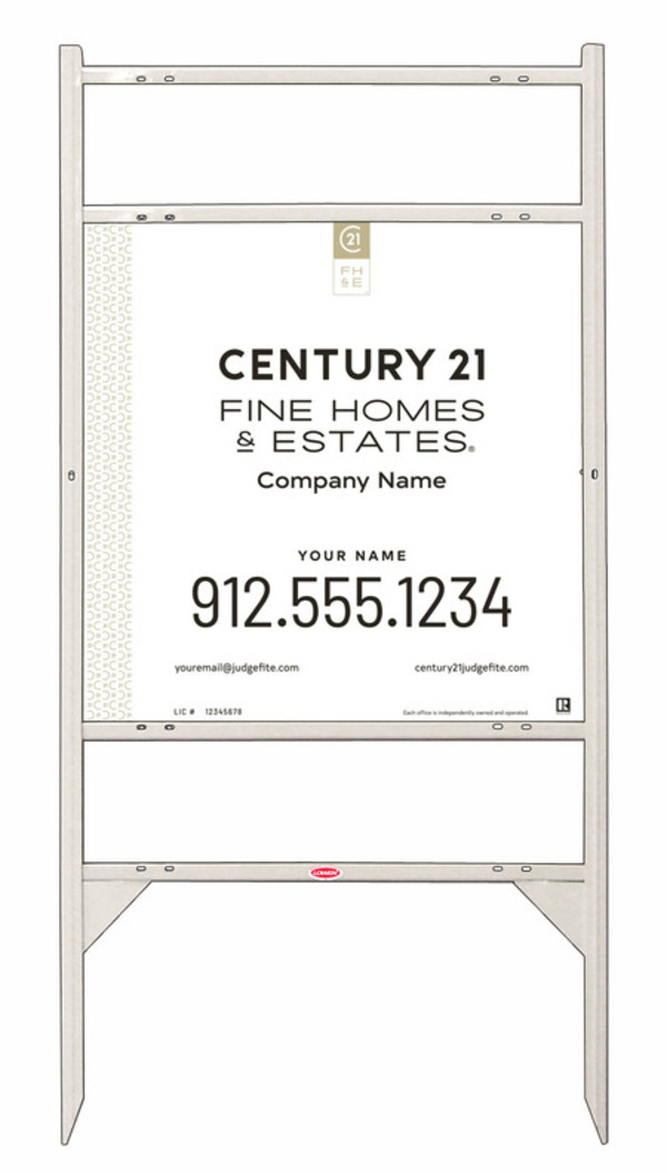 Thor Frame 24x24 Steel White - Century 21 | Lowen Sign