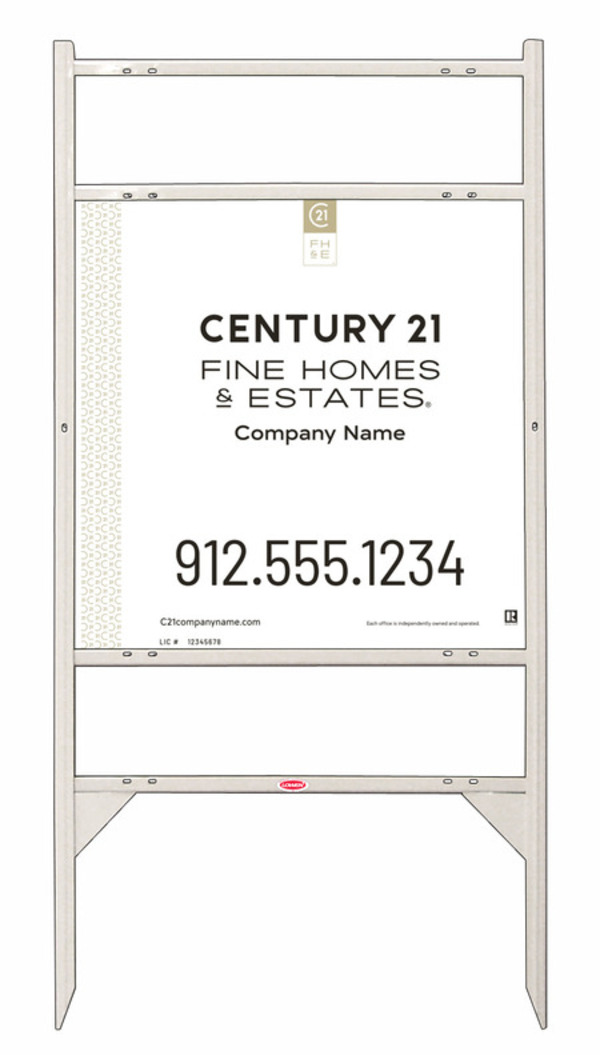 Thor Frame 24x24 Steel White  - Century 21 | Lowen Sign