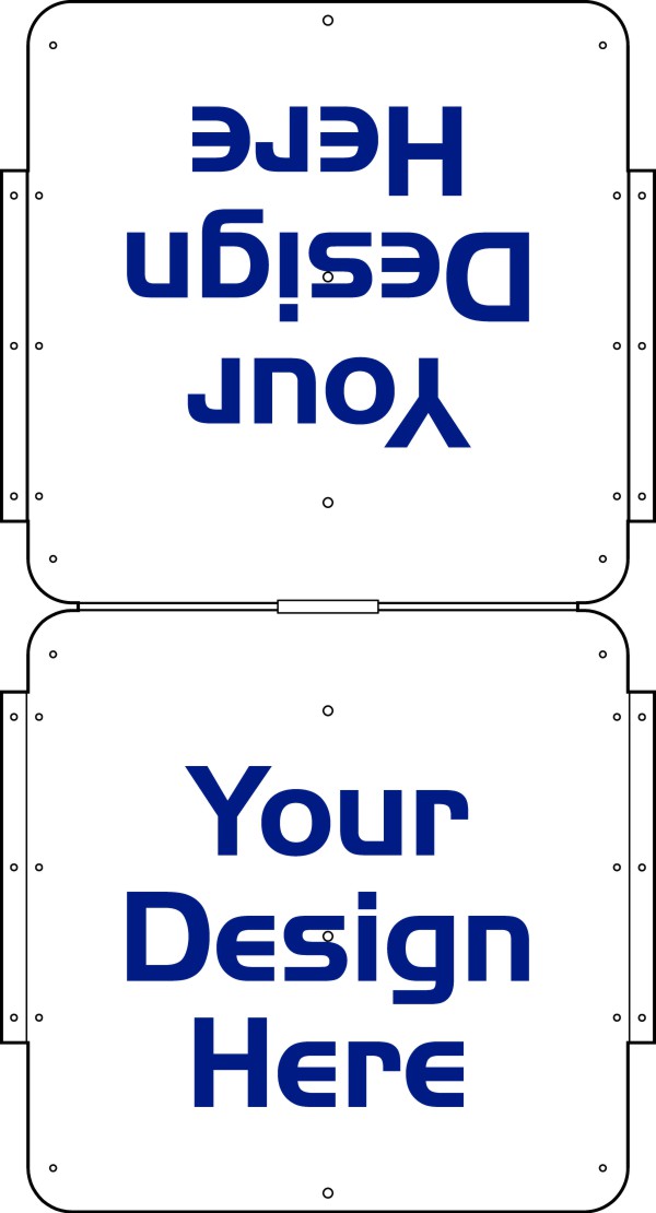 Real Estate Foldover Sign Panel,  .050 Polyethylene 24h x 24w