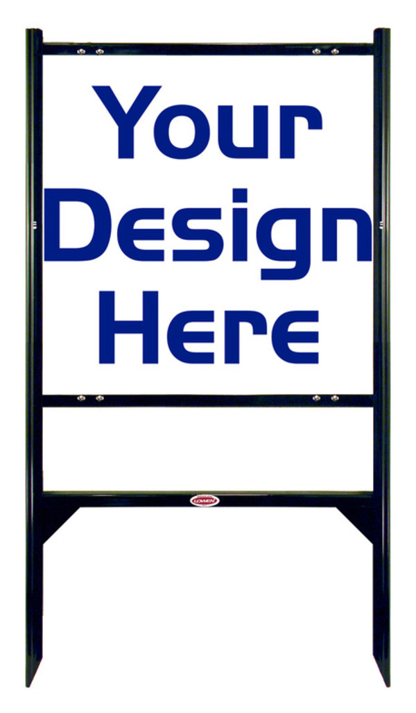 Black Angle Iron Sign Unit