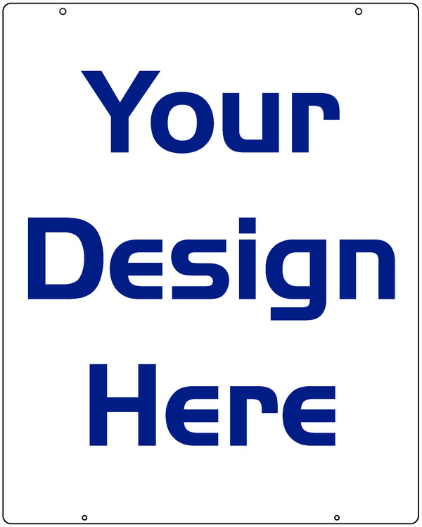 Real Estate Hanging Sign Panel with grommets, 24 GA Steel 30h x 24w