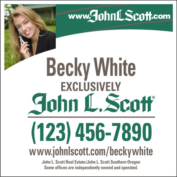 Hanging agent photo sign panel, .150 polyethylene 24h x 24w