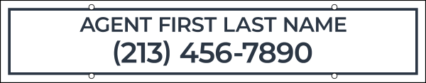 Agent Hanging Sign Riders, 6h x 30w, 4mm corrugated plastic