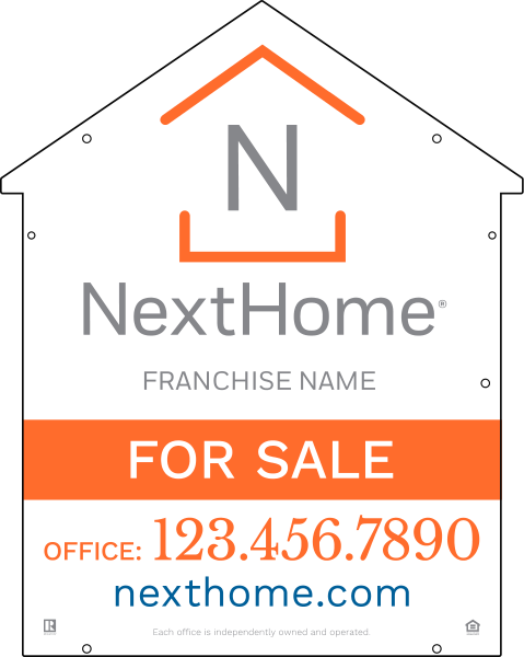 Universal House Shape Sign Panel DF, 30h x 24w, PVC