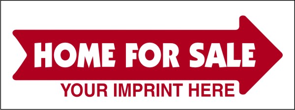 Real Estate Home For Sale Sign Panel, 4mm Corrugated Plastic 9h x 24w
