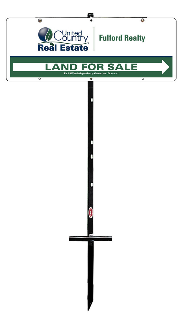 real estate land for sale T-stake and sign panel unit, 24 GA steel, 9h x 24w