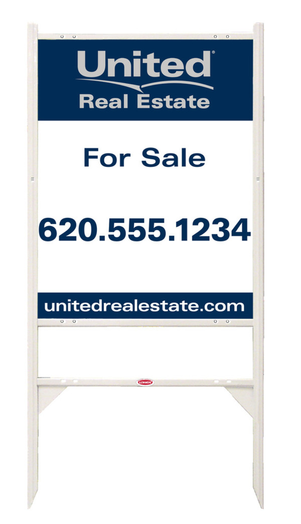 Angle Iron Frame and Office For Sale Sign Panel Unit, 30h x 24w, Steel